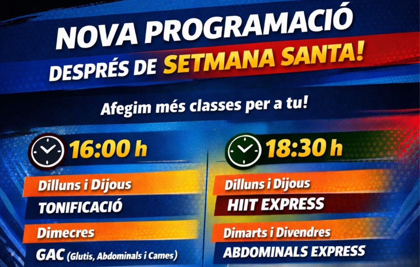 El Servei d’Esports de Riudellots amplia la seva oferta després de Setmana Santa