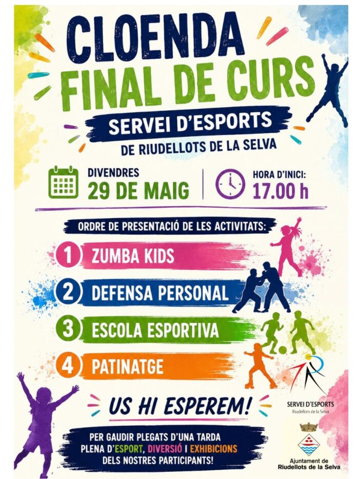 CLOENDA FINAL DE CURS – SERVEI D’ESPORTS DE RIUDELLOTS DE LA SELVA