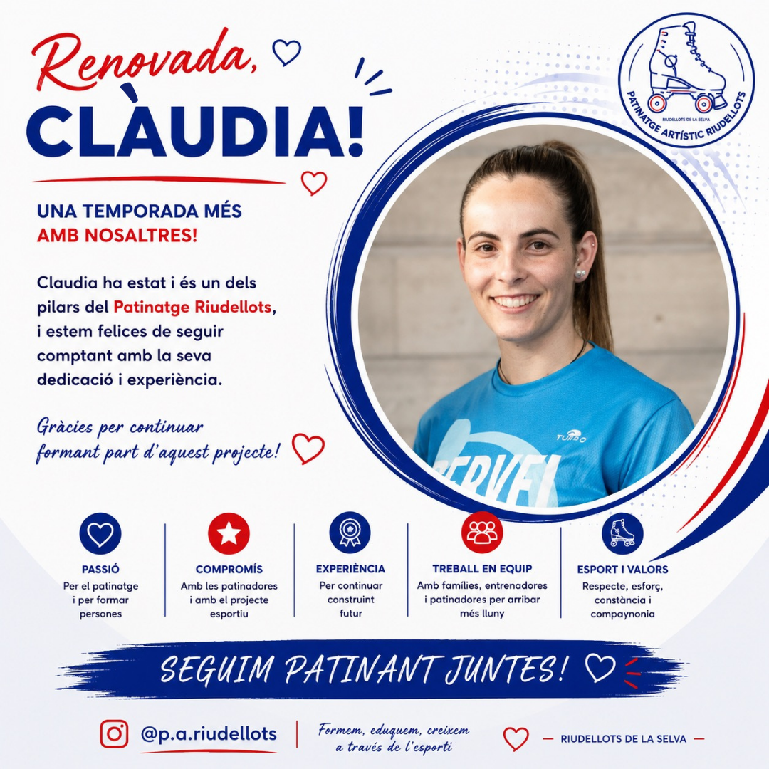 La Clàudia continua amb nosaltres!